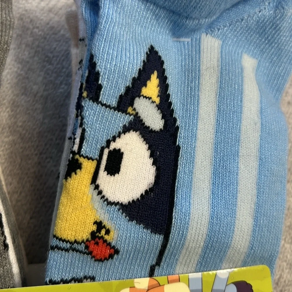 Bluey 10 Pack Boys No Show Character Socks. NWT-Unisex